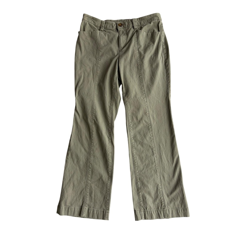 Duluth Trading Co Women Olive Green‎ Seamed Front Pants 10x29 gorpcore earthy